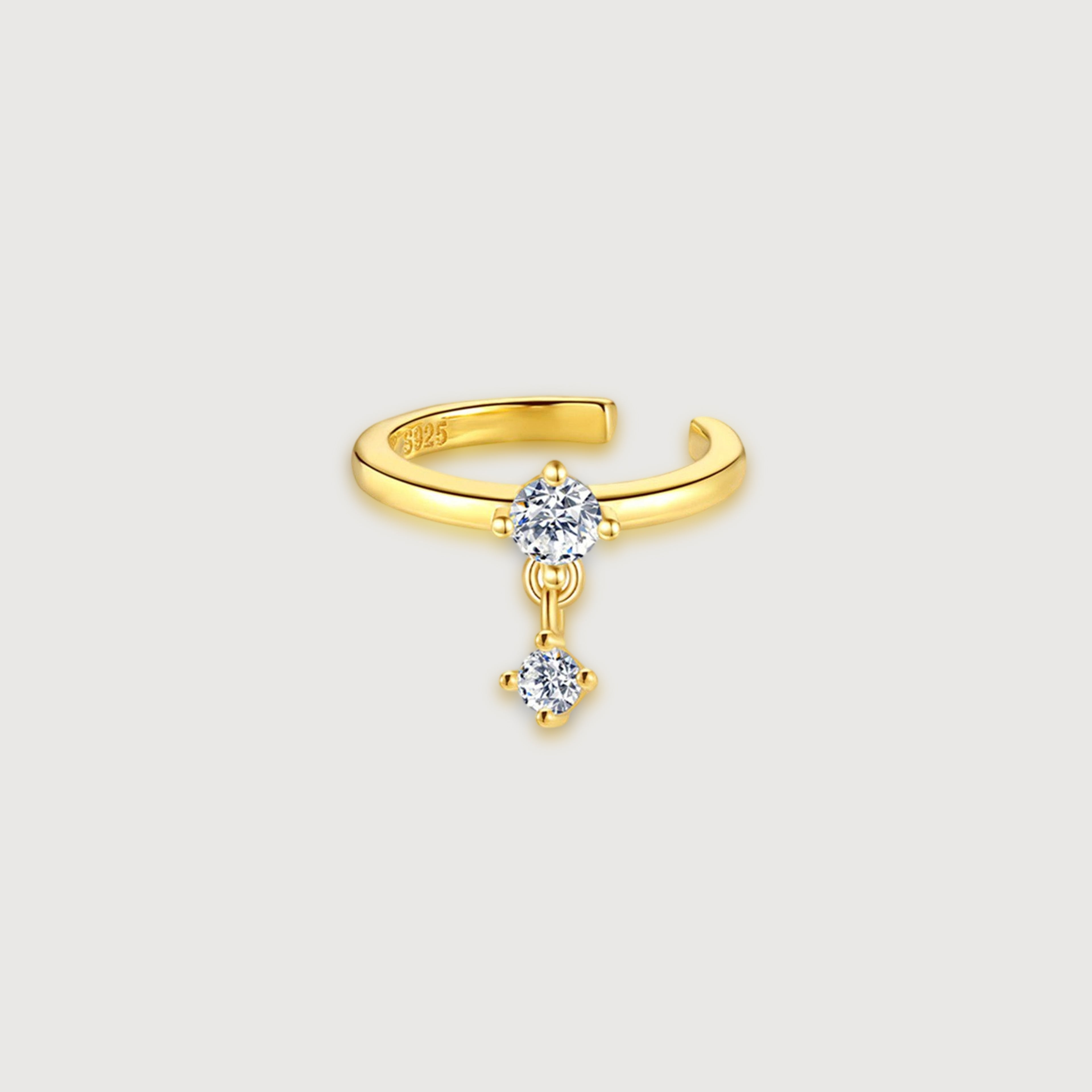 Zircon Drop Ear Cuff