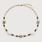 Gold Baroque Pearl Necklace