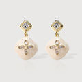 Gold Petal Drop Earrings
