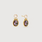 Mosaic Pearl Drop Studs