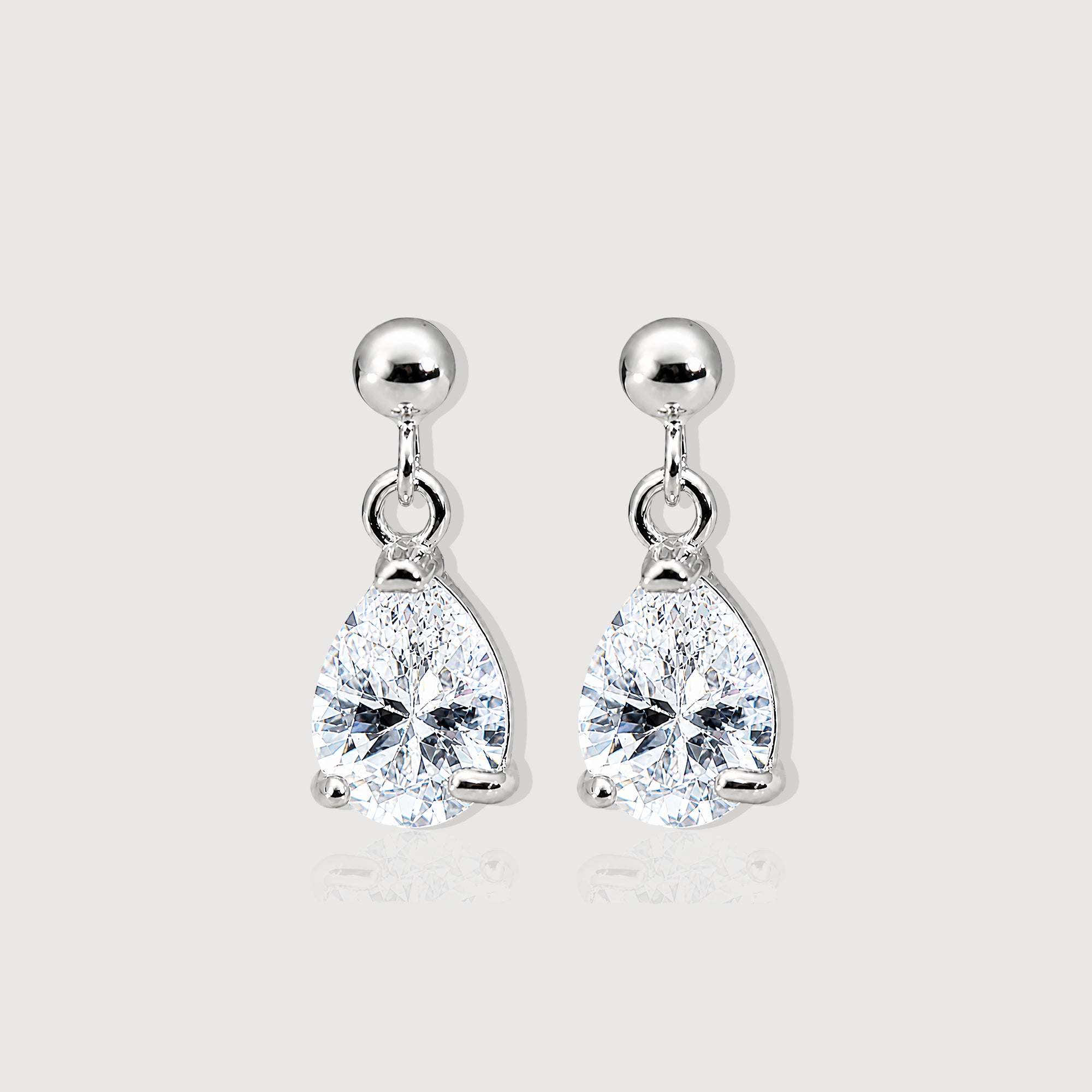 Teardrop Zircon Earrings