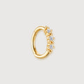 Triple Zircon Huggie