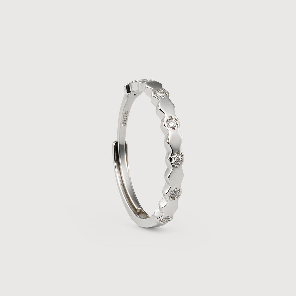 Zircon Facet Band Ring