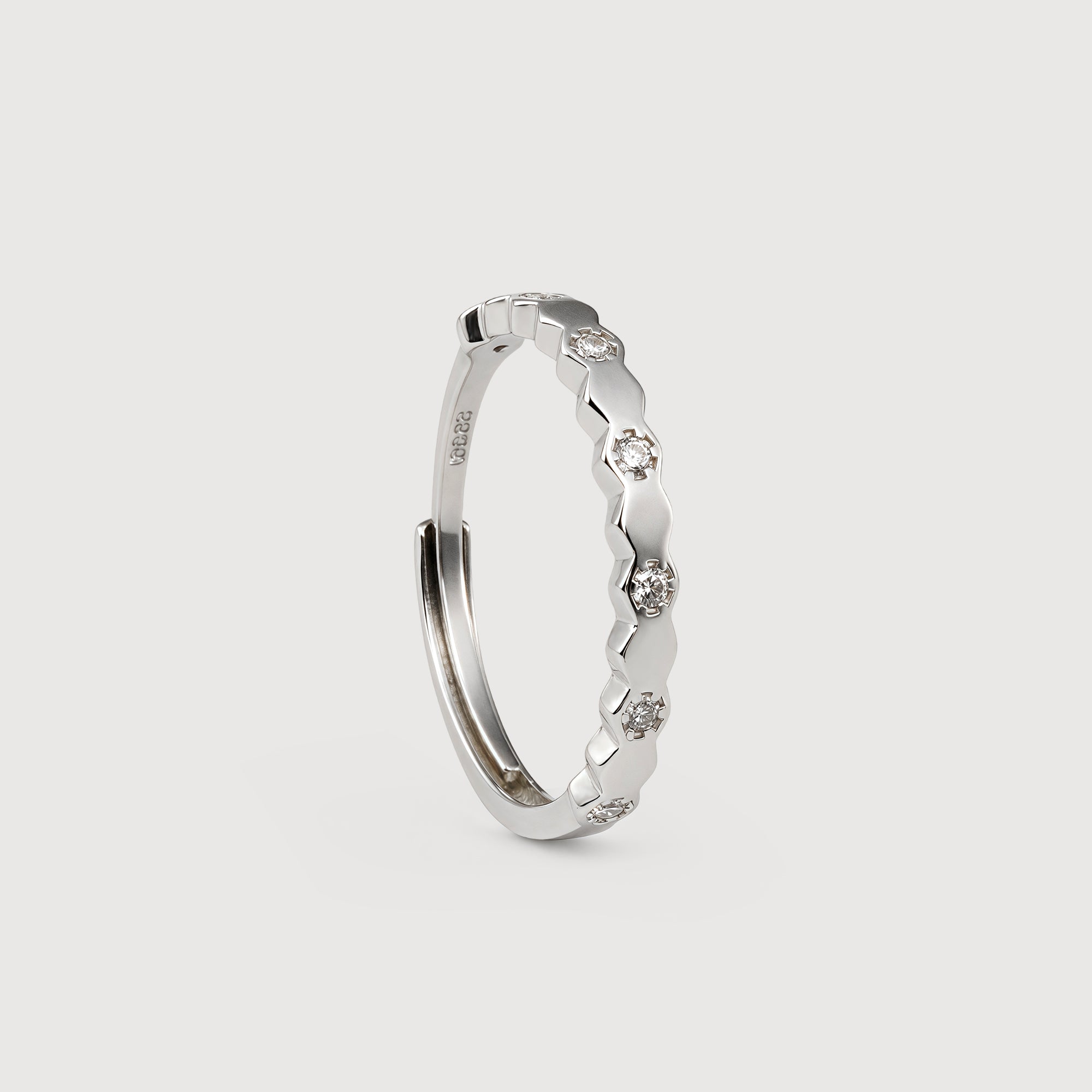 Zircon Facet Band Ring