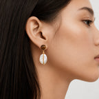 Tiger Pearl Drop Earrings