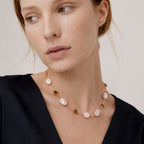 Shell Pearl Gold Necklace