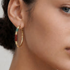 Woven Gold Hoop Earrings
