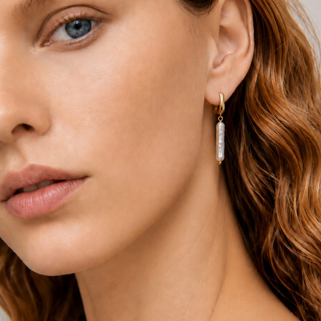 Lustre Pearl Drop Studs