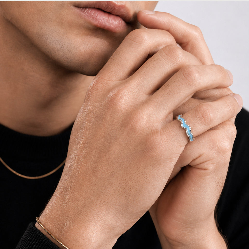 Forget-Me-Not Couple Rings