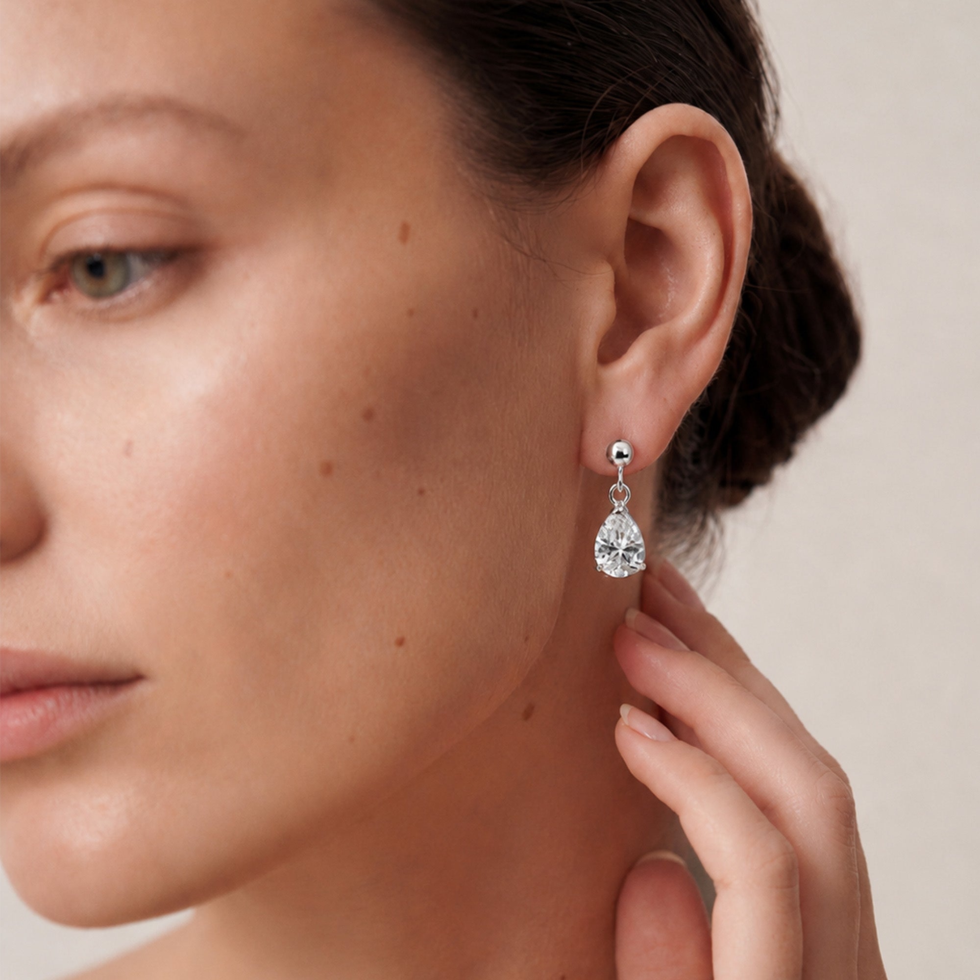 Teardrop Zircon Earrings