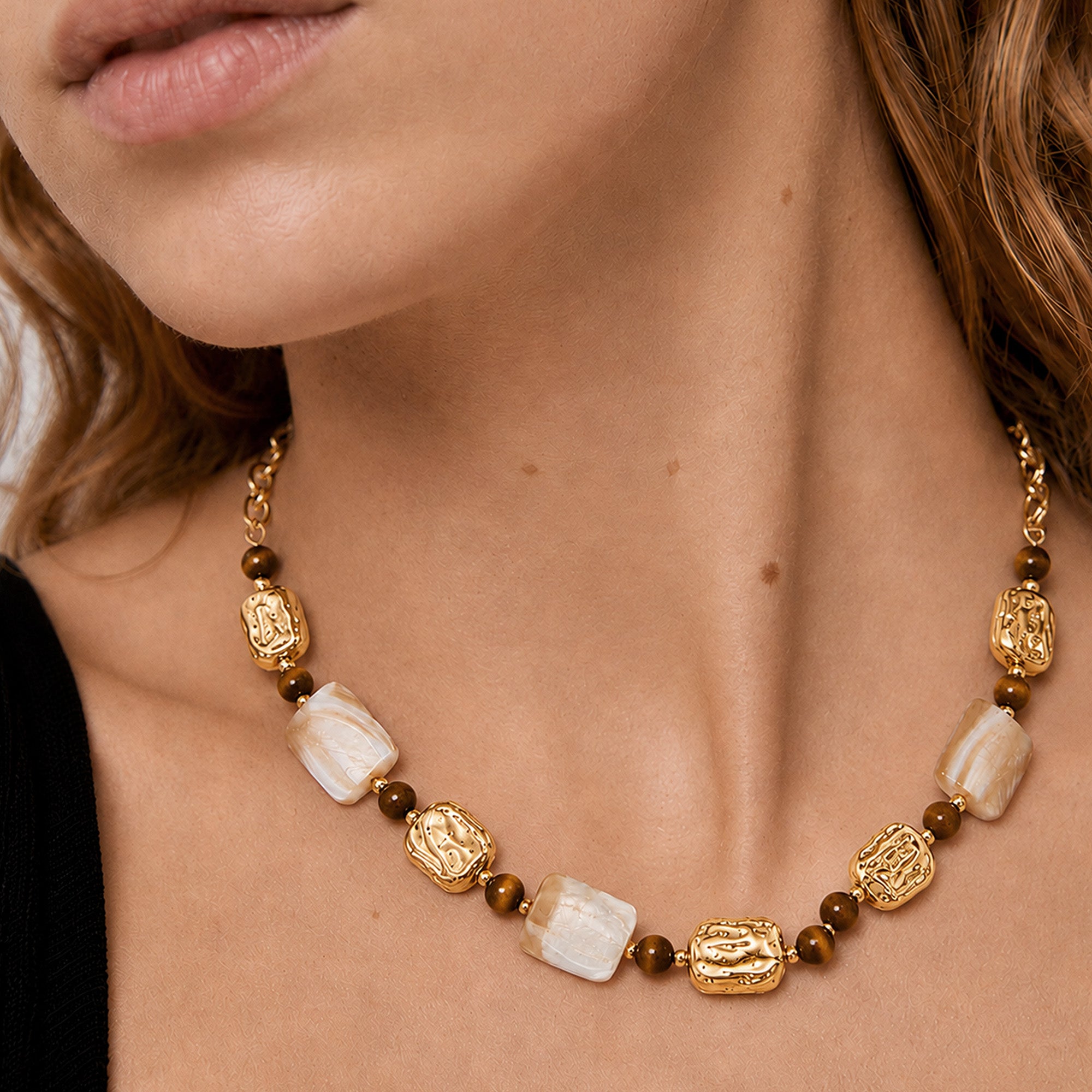 Luxe Shell Stone Necklace