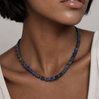 Lapis Cube Necklace