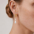 Pearl Knot Drop Earrings