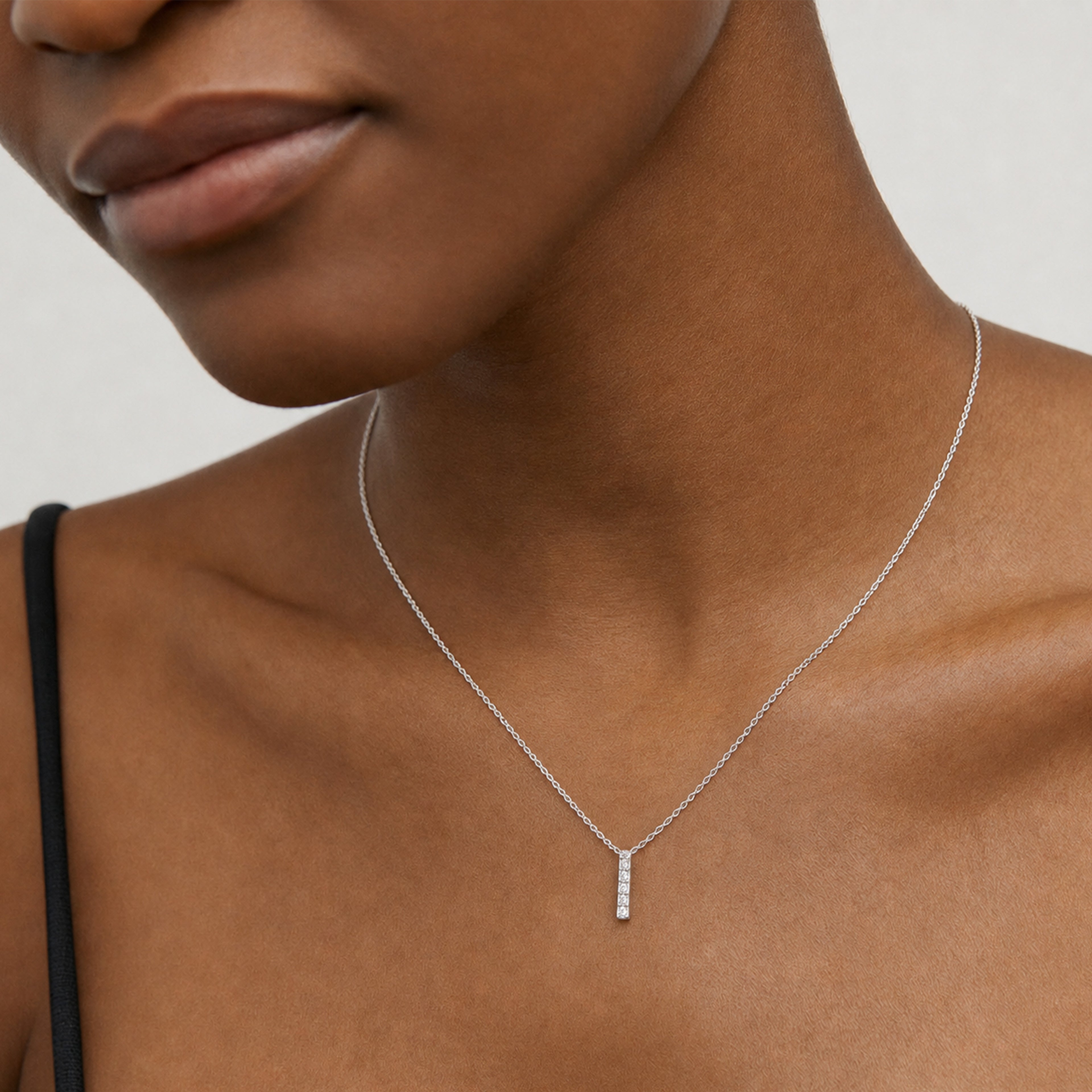 Zircon Bar Necklace