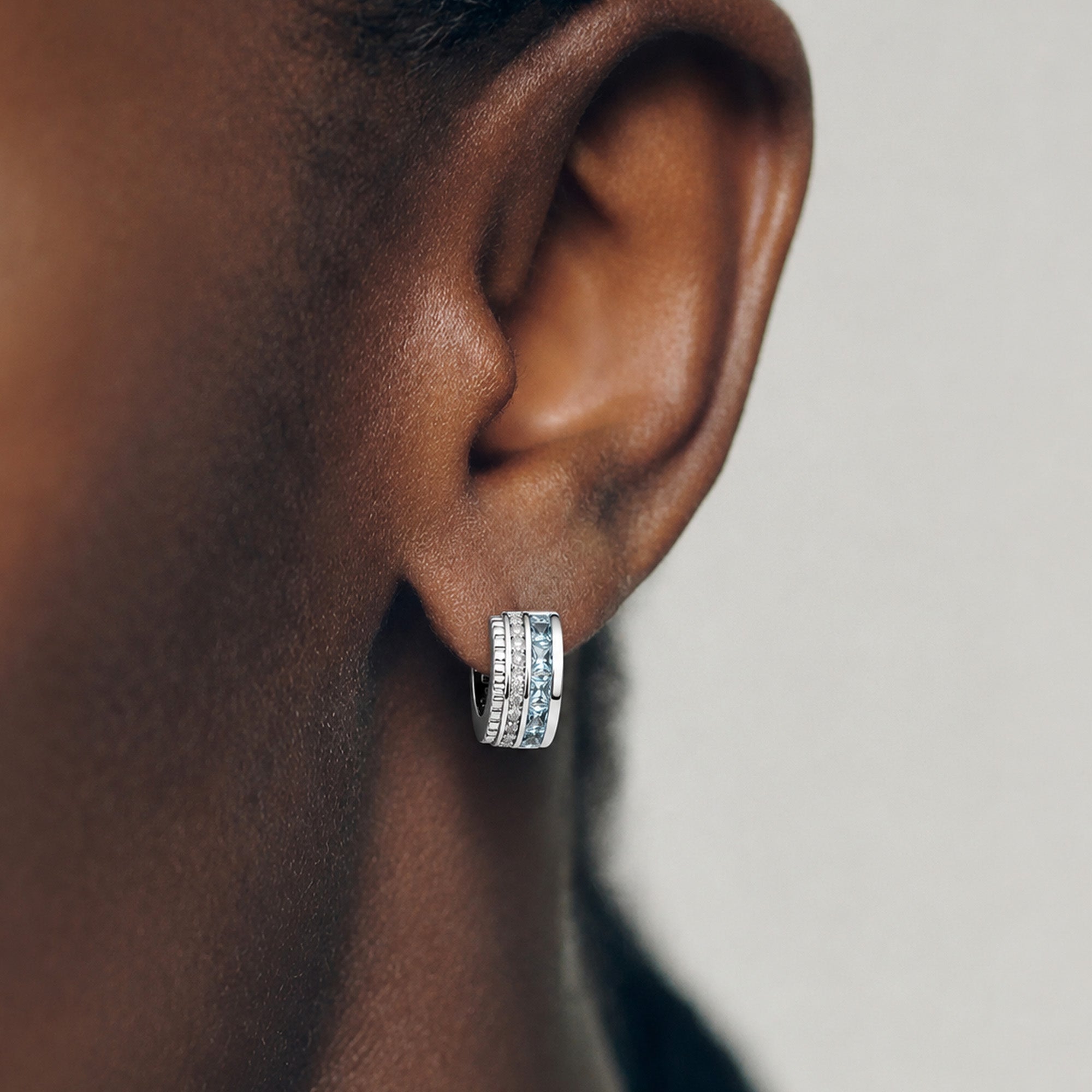 Zircon Huggie Earrings