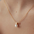 Gold Pearl Star Necklace