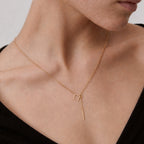Geo Drop Gold Necklace