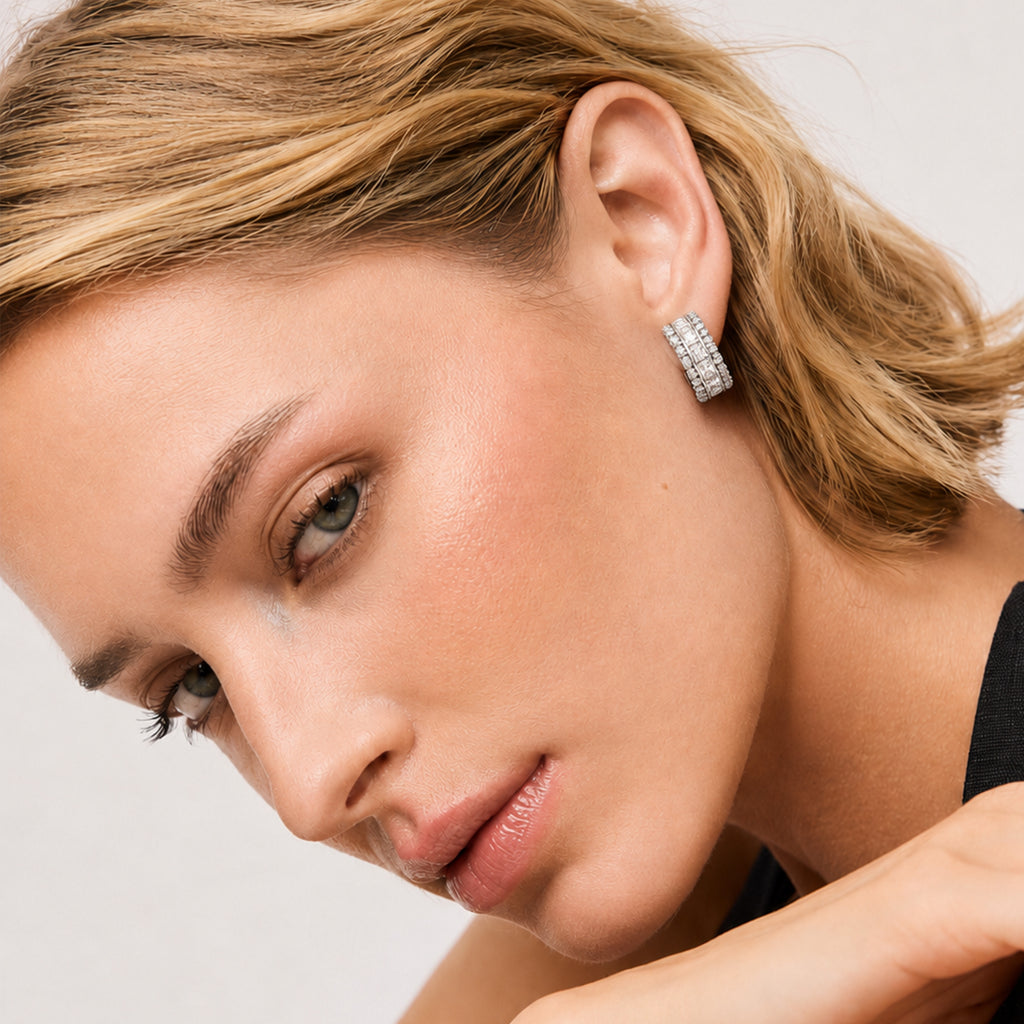 Luxe Zircon Hoop Earrings