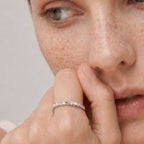 Zircon Facet Band Ring
