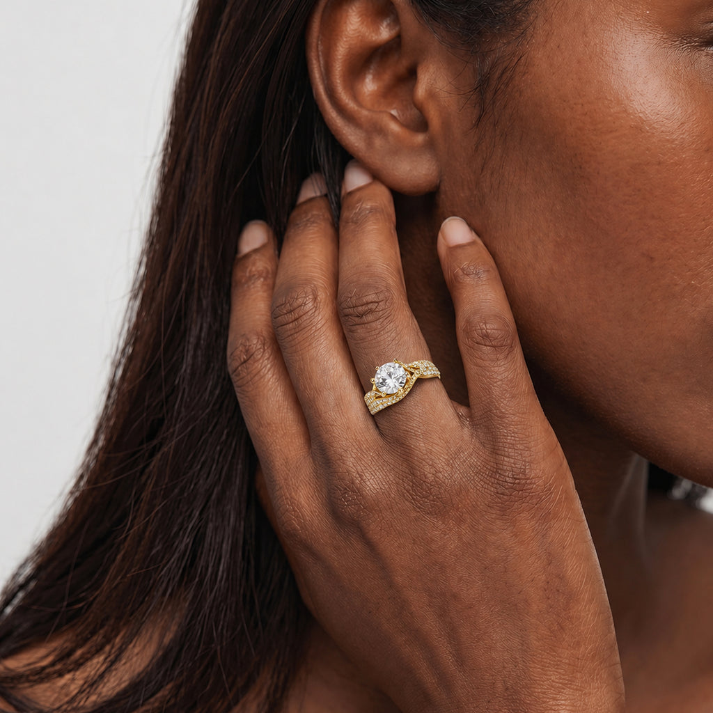 3 ct Moissanite Gold Ring