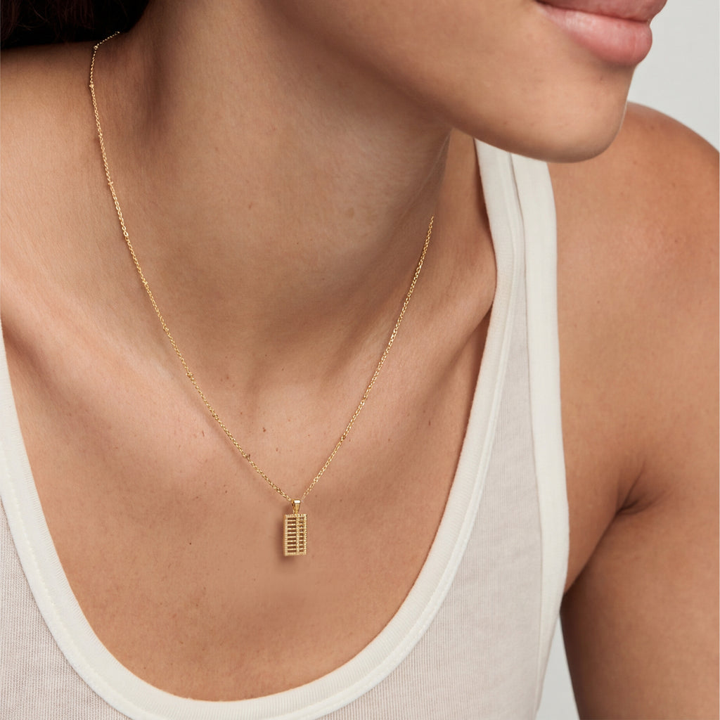 Gold Abacus Necklace