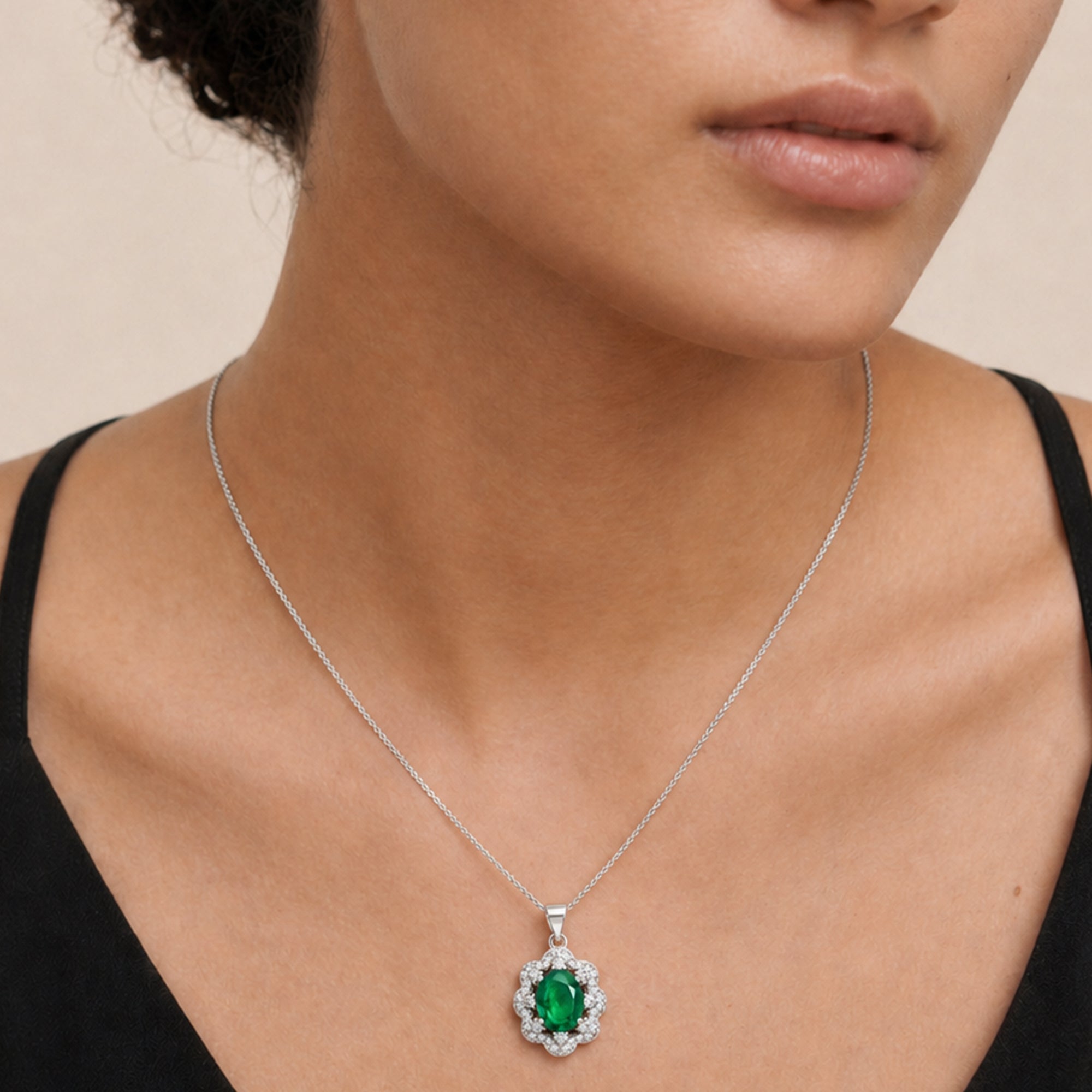 Green Pendant Necklace