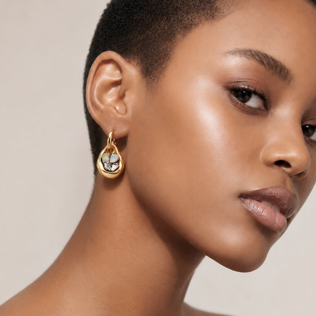 Shell Teardrop Earrings