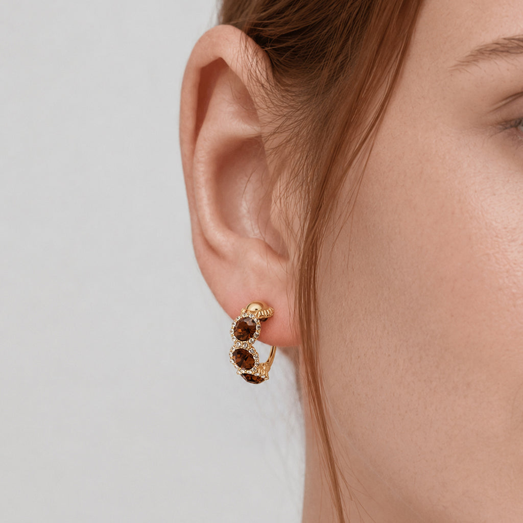 Zircon Hoop Earrings