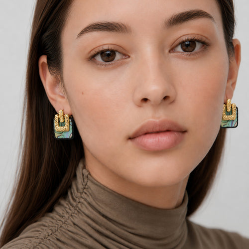 Abalone Shell Drop Earrings