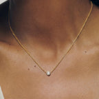 Gold Solitaire Necklace