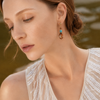 Mixed Stone Drop Earrings