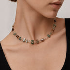 Golden Pearl Gem Necklace