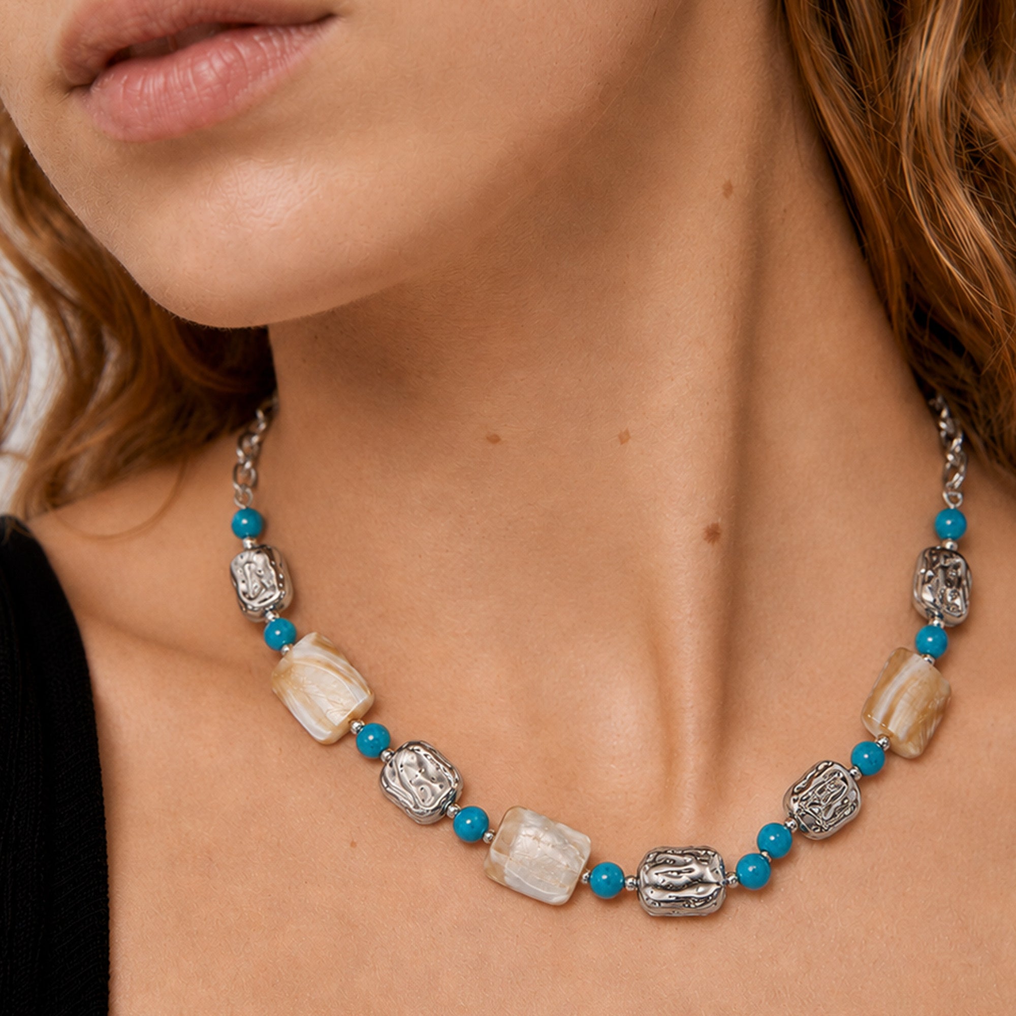 Luxe Shell Stone Necklace