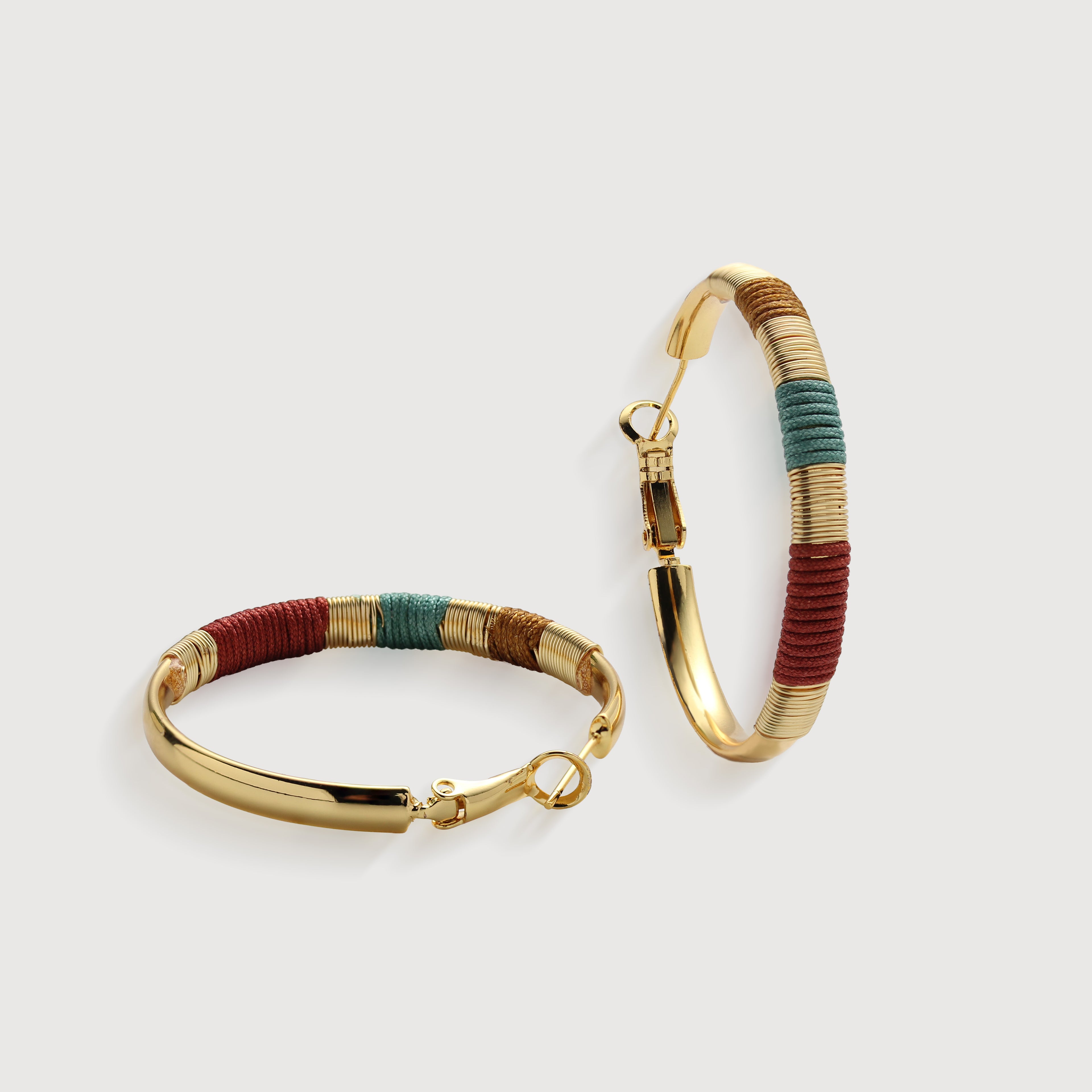 Woven Gold Hoop Earrings