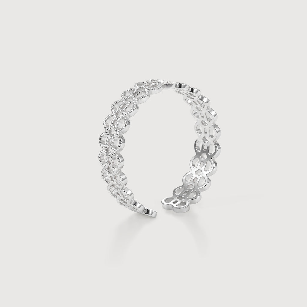 Silver Lace Open Ring