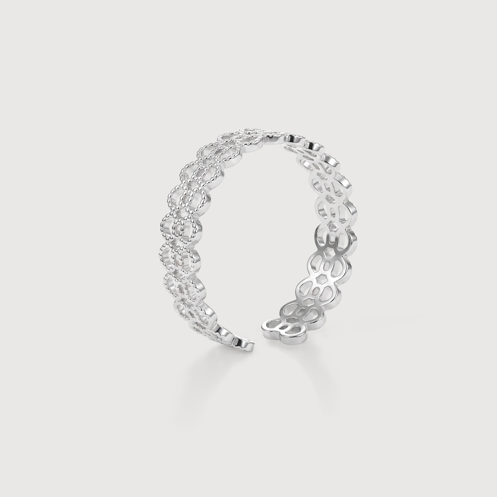 Silver Lace Open Ring