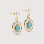 Pearl Medallion Earrings