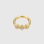 Triple Zircon Huggie