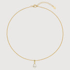 Gold Pearl Drop Necklace