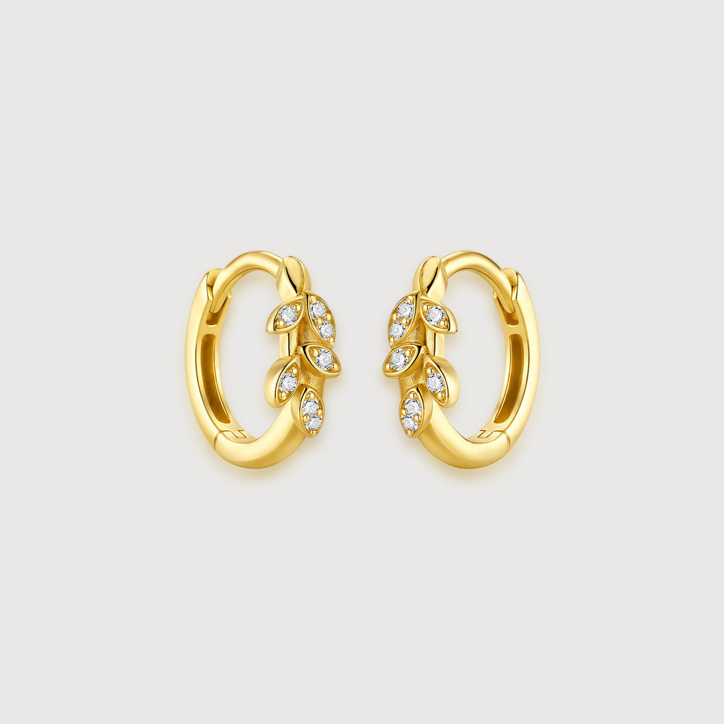 Leaf Huggie Earrings