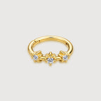 Floral Zircon Huggie