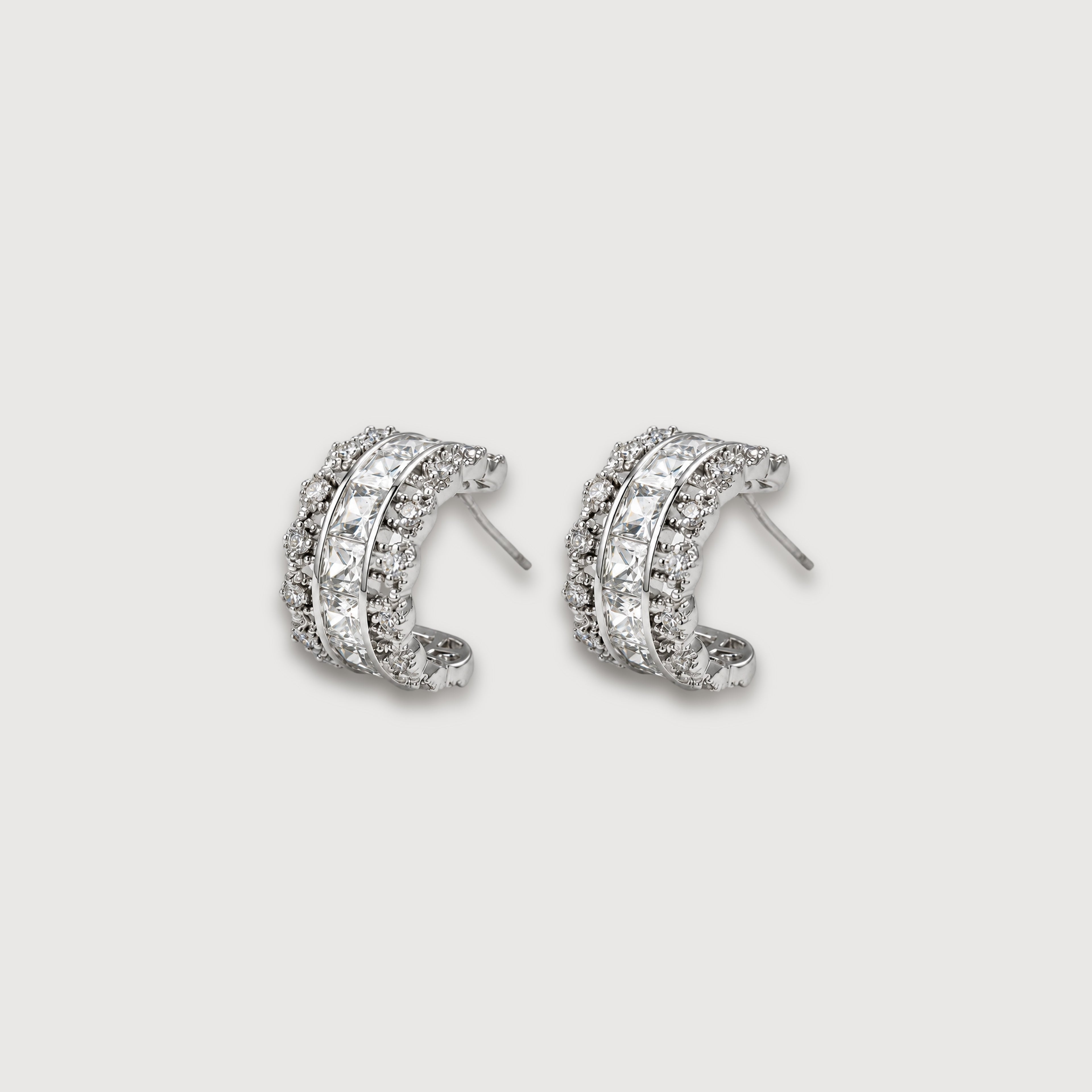 Luxe Zircon Hoop Earrings