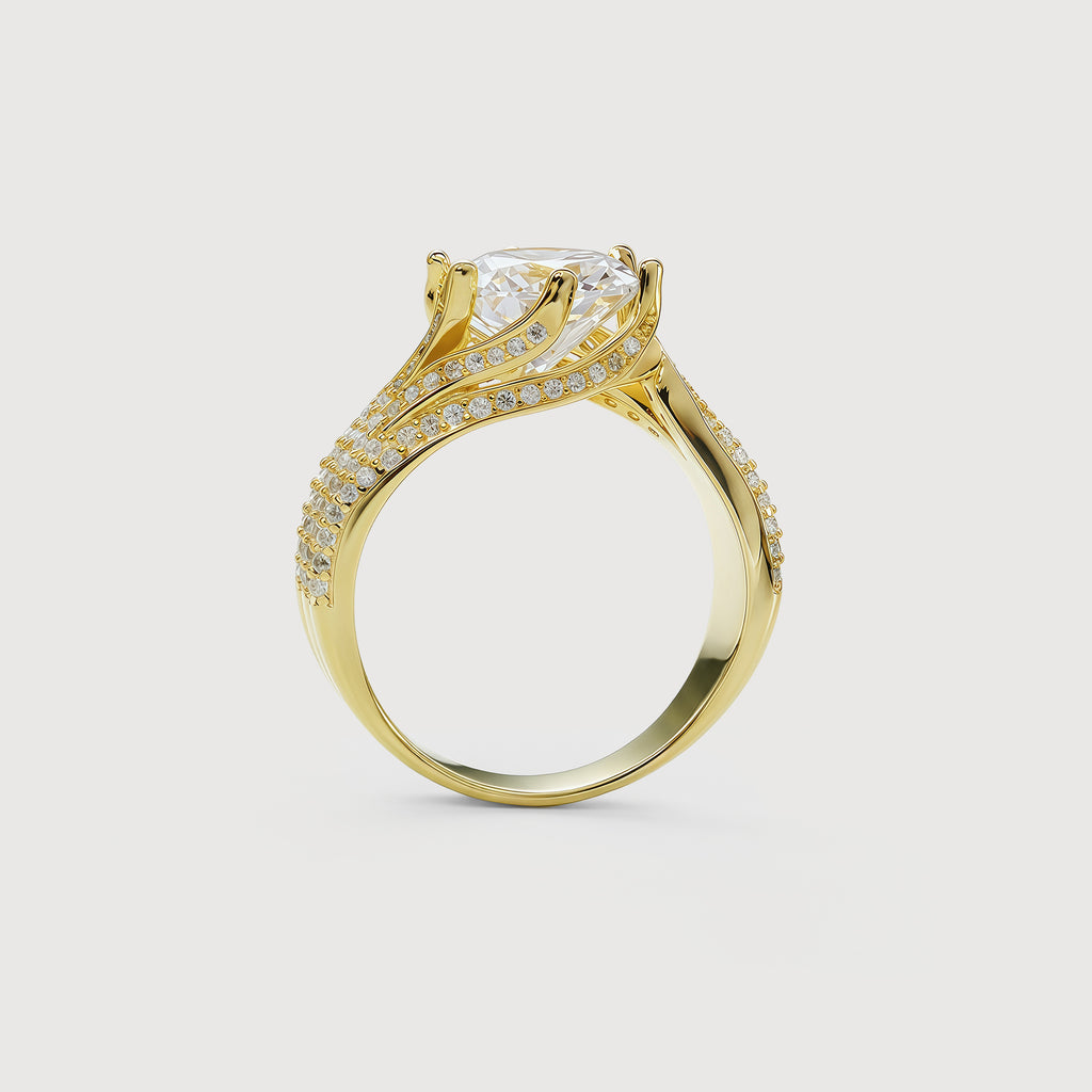 3 ct Moissanite Gold Ring