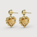 Pearl Heart Earrings