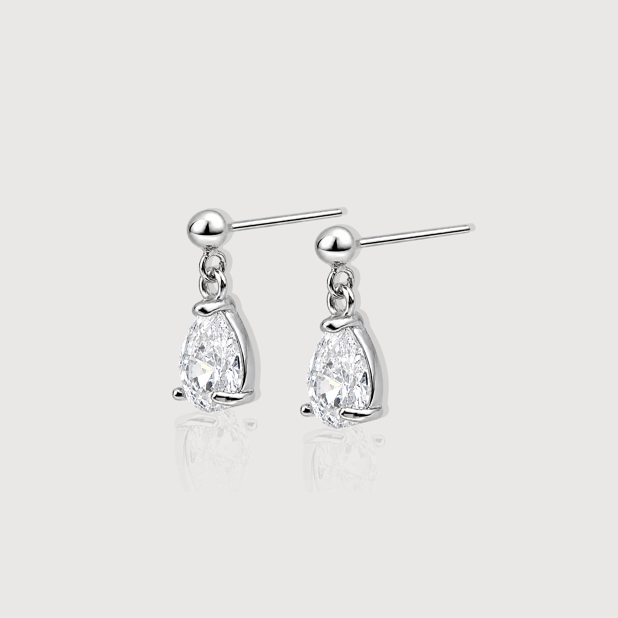 Teardrop Zircon Earrings