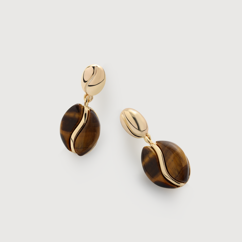 Tiger Eye Drop Earrings