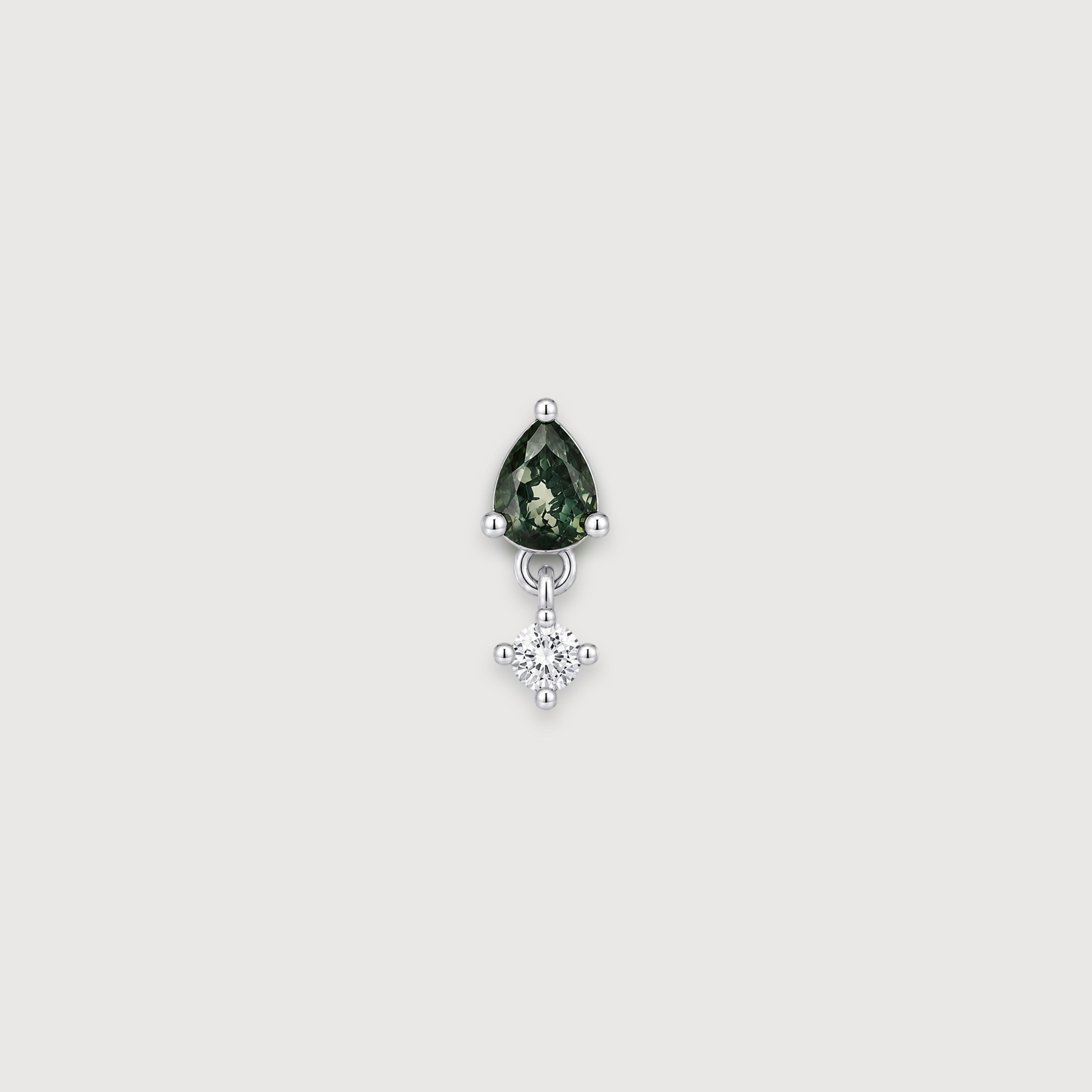 Moss Agate Drop Studs