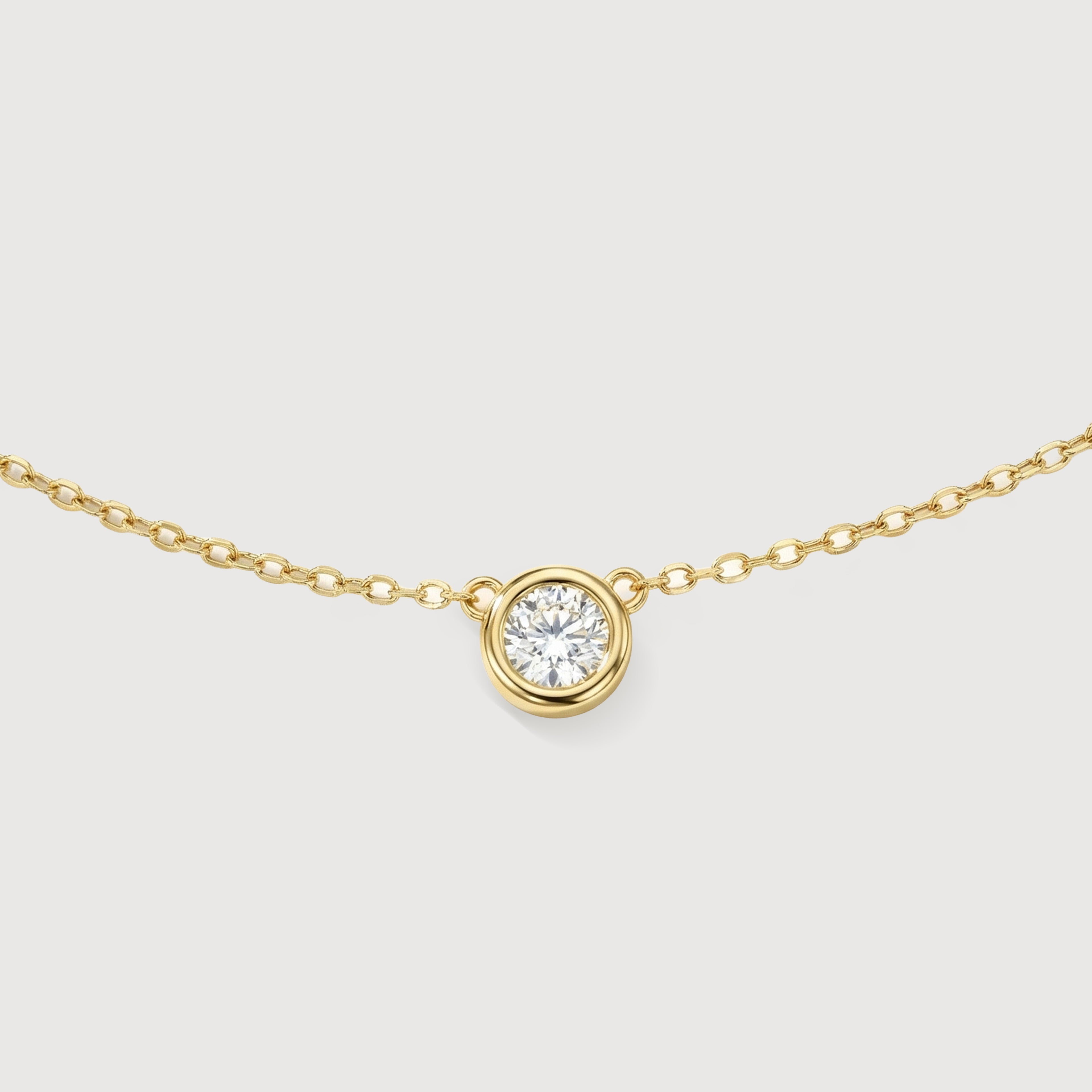 Gold Solitaire Necklace