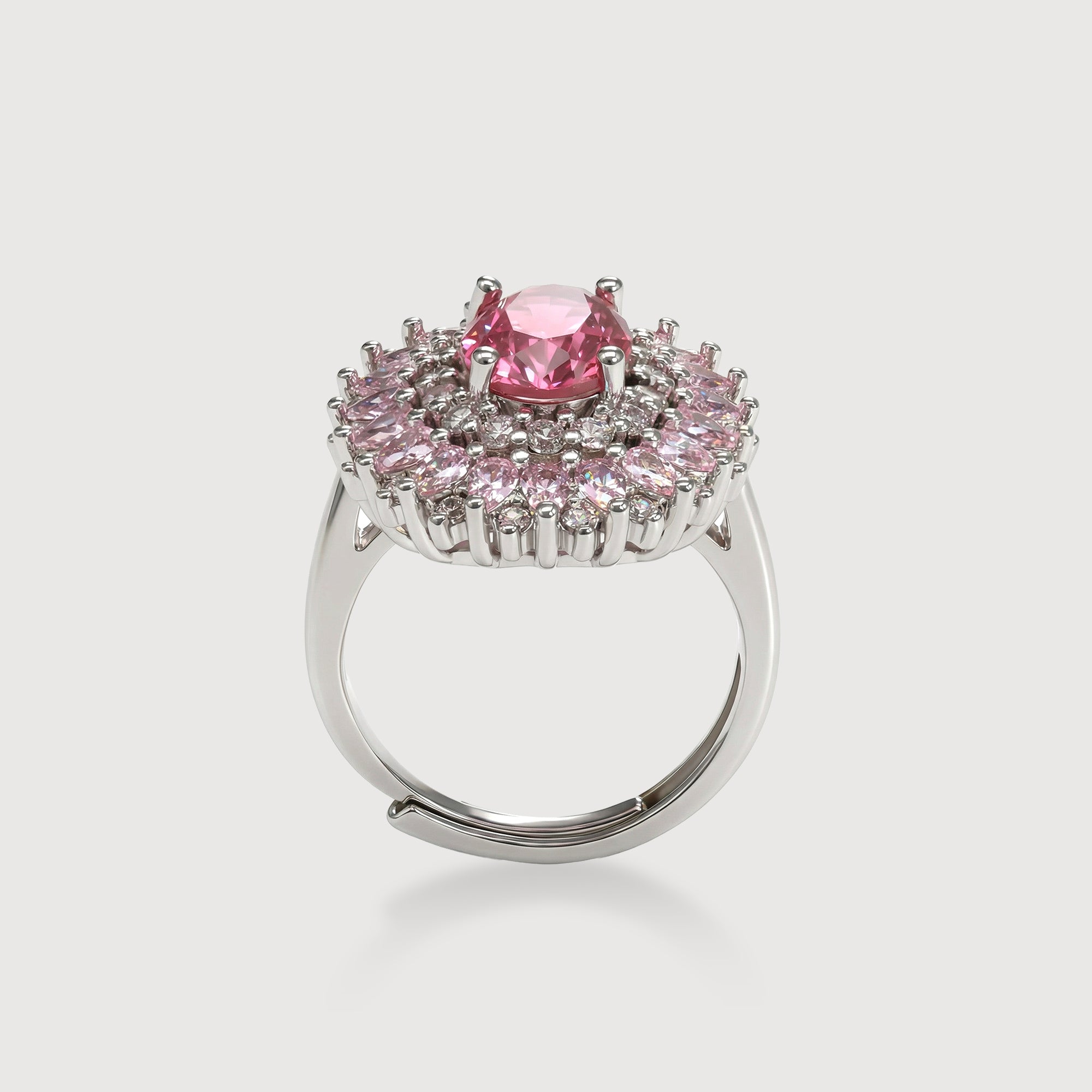 Pink Halo Statement Ring