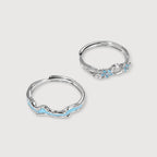 Forget-Me-Not Couple Rings